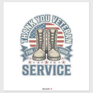 Thank You Veteran Patriotic Boots Service Shirt_1