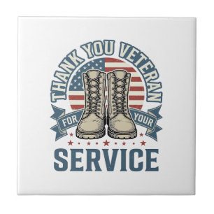 Thank You Veteran Patriotic Boots Service Shirt_1 Tile