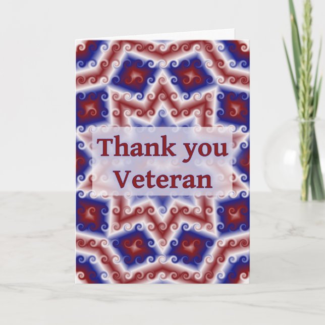 Thank You Veteran, Red White Blue Abstract (Front)