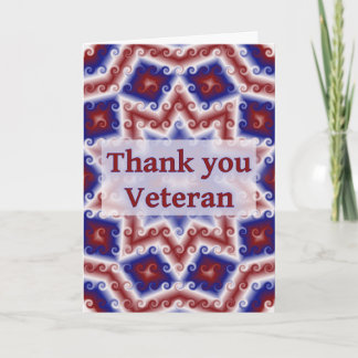 Thank You Veteran, Red White Blue Abstract