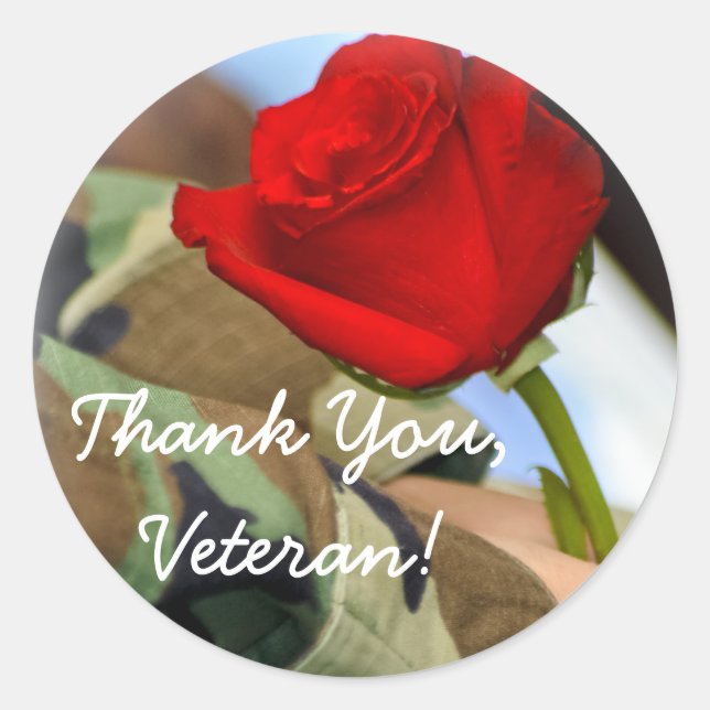 Thank You Veteran Sticker (Front)