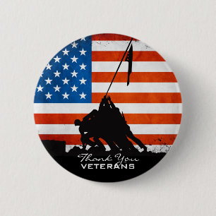 Thank You Veterans 2 Inch Round Button