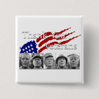Thank You Veterans 2 Inch Square Button