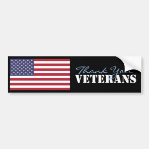 Thank You Veterans Bumper Sticker