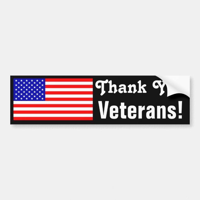 Thank You Veterans! Bumper Sticker (Front)