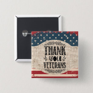 Thank You Veterans Button