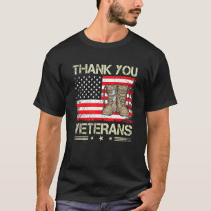 Thank You Veterans Combat Boots Veteran Day Americ T-Shirt