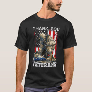 Thank You Veterans Day Day Memorial American Flag T-Shirt