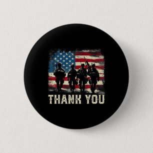 Thank You Veterans Day Memorial Day Partiotic Usa  2 Inch Round Button