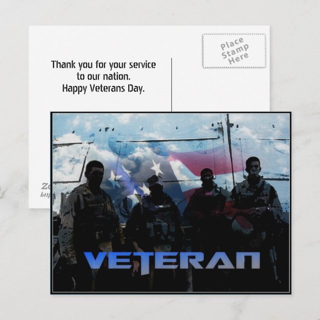 Thank You Veterans Day Postcard (Front/Back)