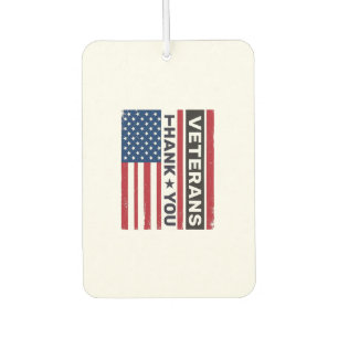 Thank You Veterans Distressed Flag Vector Design_1 Air Freshener