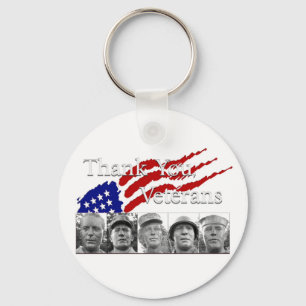 Thank You Veterans Keychain