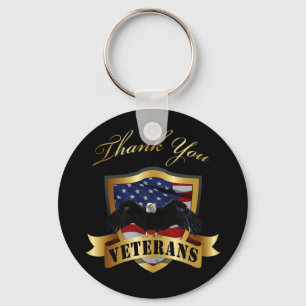 Thank You Veterans Keychain