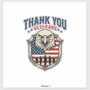 Thank You Veterans Patriotic Eagle Shield Shirt_1
