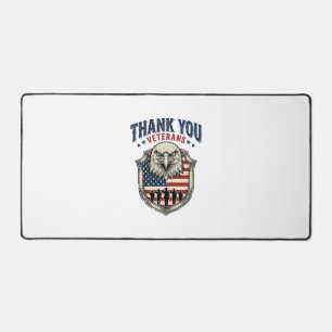Thank You Veterans Patriotic Eagle Shield Shirt_1 Desk Mat