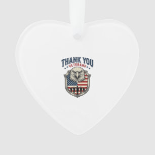 Thank You Veterans Patriotic Eagle Shield Shirt_1 Ornament