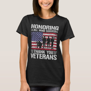 Thank You Veterans Patriotic Military Service Gift T-Shirt