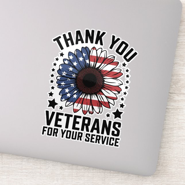 Thank You Veterans Sunflower Military Veterans Day (Detail)