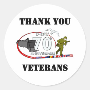 Thank you veterans - Thank you veterans Classic Round Sticker