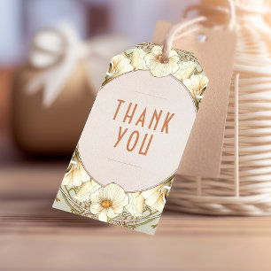 Thank You Vintage Art Nouveau Mucha Gift Tags