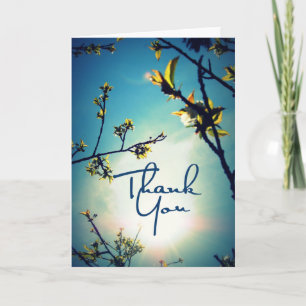 Thank You Vintage Nature Photography Card