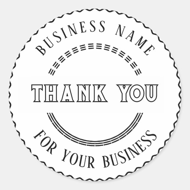 Thank You Vintage Personalised Sticker (Front)