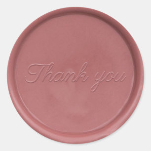 Thank you Vintage Rose Wax Seal Sticker