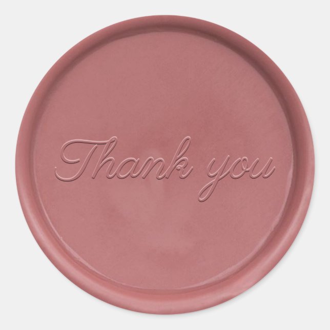 Thank you Vintage Rose Wax Seal Sticker (Front)