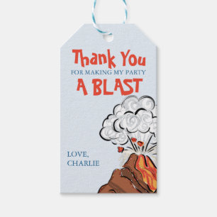 Thank You Volcano Blast Gift Tags