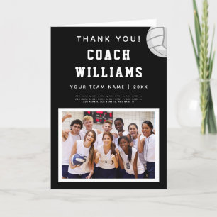 Thank You Volleyball Coach Team Photo Player Names Card