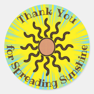 Thank You Volunteer Southwest Sun Appreciation Classic Round Sticker