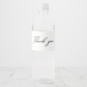 Thank you  water bottle label