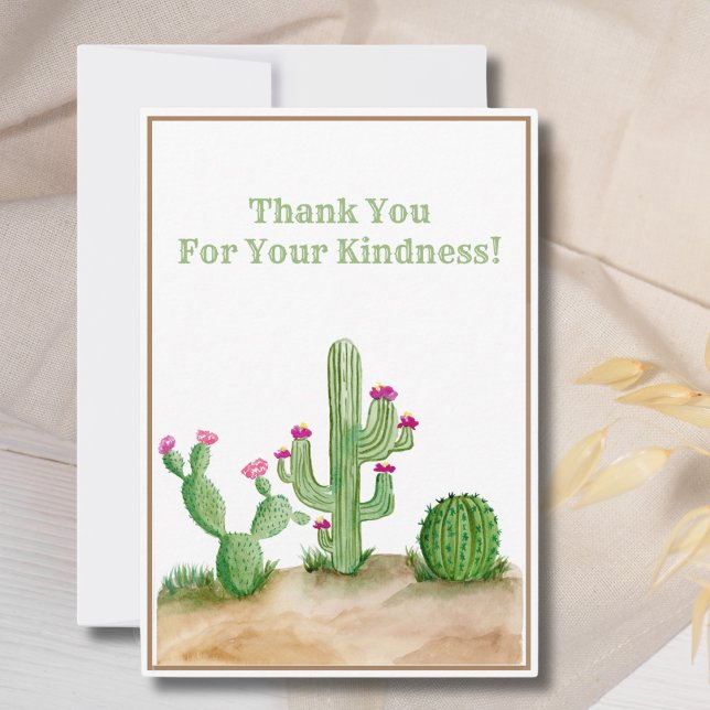 Thank You Watercolor Cactus In Desert (Creator Uploaded)
