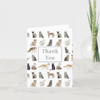 Thank You Watercolor Cats