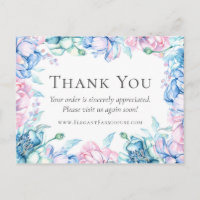 Thank You Watercolor Floral & Rustic Wood  Coupon