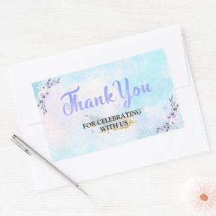 Thank You Watercolor Pastel Sticker