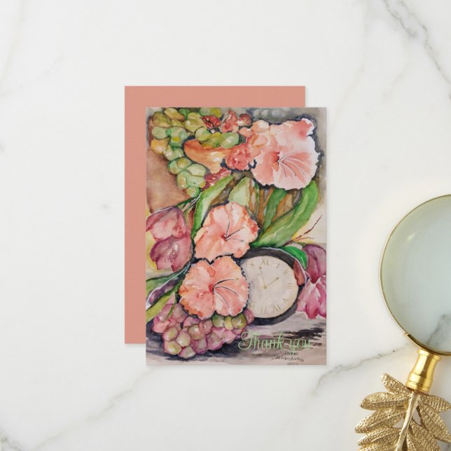 Thank you watercolor Still life (Front/Back In Situ)
