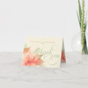 Thank You Wedding Abstract Floral-2 Notecards