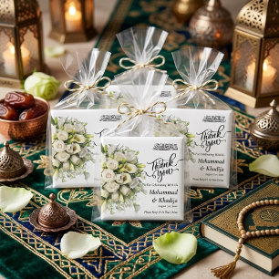 Thank You Wedding Bouquet Flower Nikah Walima Magnet