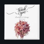 Thank You Wedding Bouquet Flower Wedding Favour Magnet<br><div class="desc">Thank You Wedding Bouquet Flower Wedding Favour
This design is perfect for your greenery and white rustic boho wedding theme. And easy to customize and personalize by change the text</div>