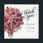 Thank You Wedding Bouquet Flower Wedding Favour Magnet<br><div class="desc">Thank You Wedding Bouquet Flower Wedding Favour
This design is perfect for your greenery and white rustic boho wedding theme. And easy to customize and personalize by change the text</div>