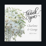 Thank You Wedding Bouquet Flower Wedding Favour Magnet<br><div class="desc">Thank You Wedding Bouquet Flower Wedding Favour
This design is perfect for your greenery and white rustic boho wedding theme. And easy to customize and personalize by change the text</div>