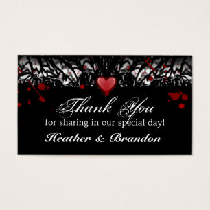 Thank You Wedding Cards Halloween Blood Splatter