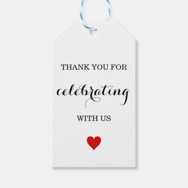 THANK YOU WEDDING FAVOR TAGS (Front)