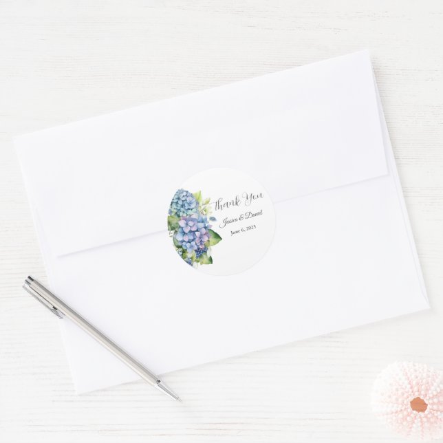 Thank You Wedding Favour Stickers (Envelope)