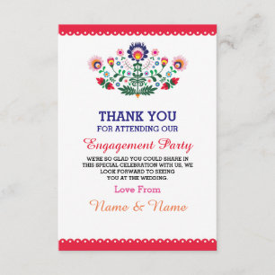 Thank You Wedding Fiesta Red Mexican Card