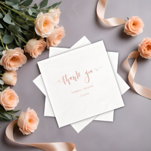 Thank You Wedding Foil Napkins