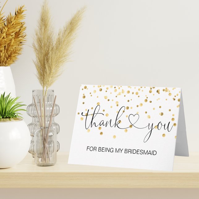 THANK YOU Wedding Gold For Being my BRIDESMAID (Creator Uploaded)