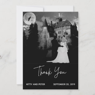 Thank You Wedding October Mansion Halloween Card