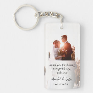 Thank you Wedding Photo Favour Gift Keychain